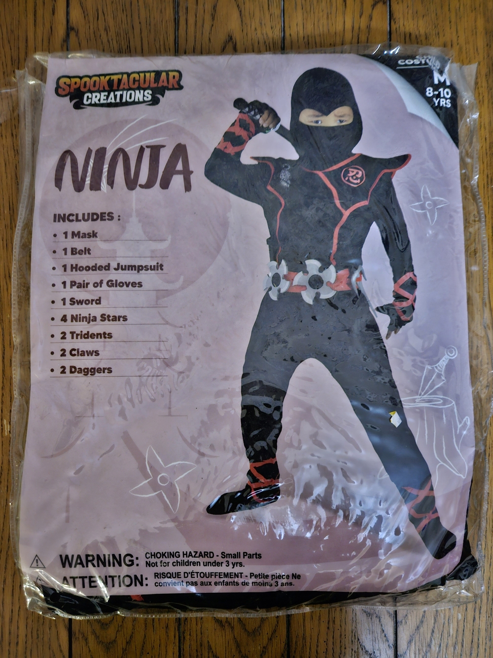 Spooktacular Creations Black & Red Ninja Costume for Kids (8-10)